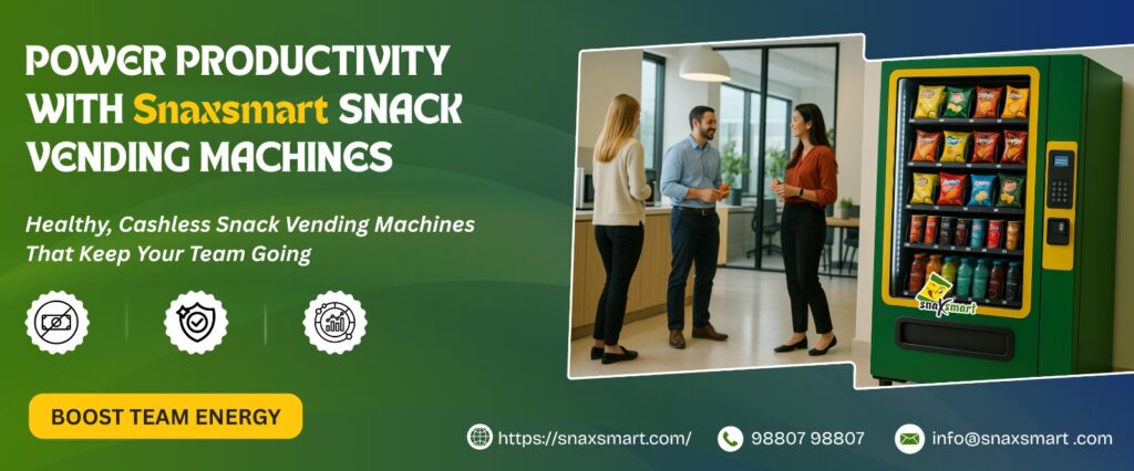 diverse urban landscapes across the nation. 40 k+ Happy Users Creating joyful experiences through intuitive design, enhancing user satisfaction and engagement seamlessly. Snack Vending Machine for Office and Corporates in India